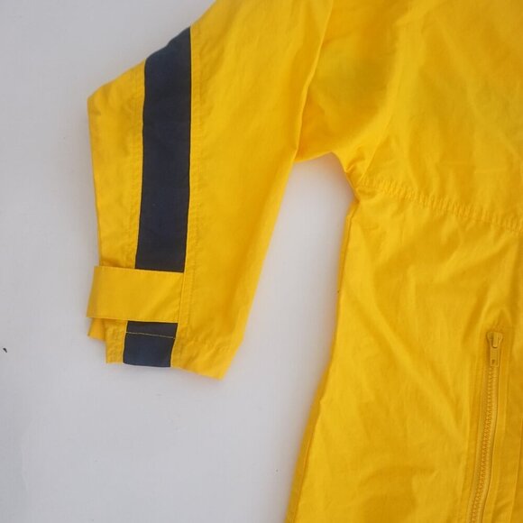 Vintage '90S Reebok British Edition Yellow Navy Half Zip Windbreaker Jacket S - Picture 8 of 10